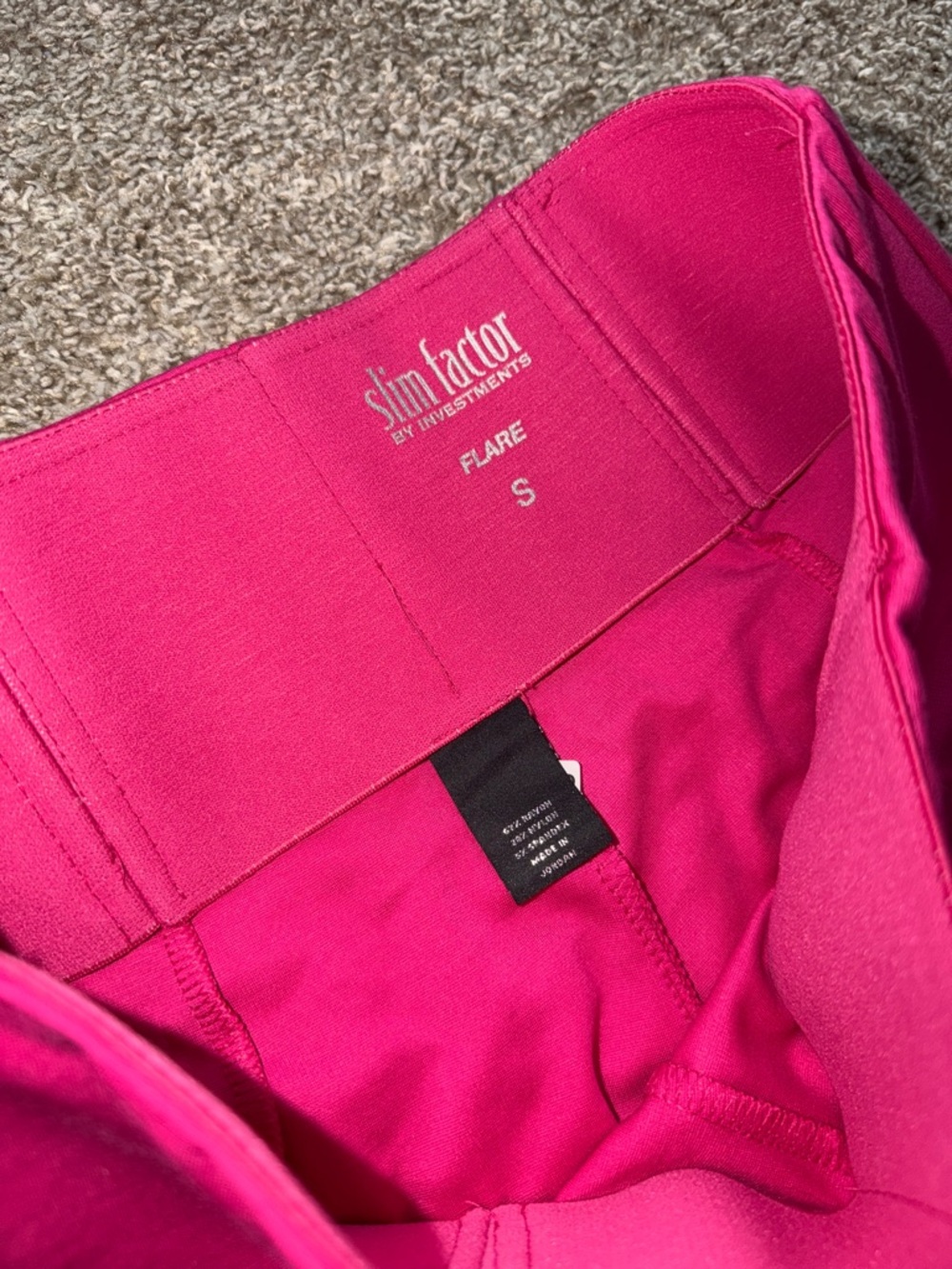 NWOT Slim Factor Fuchsia Flare Pants - Stretchy Comfort - Picture 2 of 3